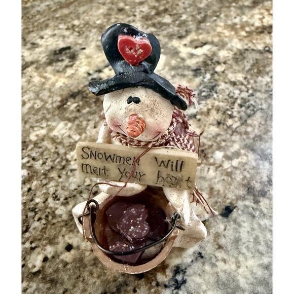 Snowman Will Melt Your Heart & Shovel Snowman Christmas Decoration Figures,1998 - Picture 3 of 9